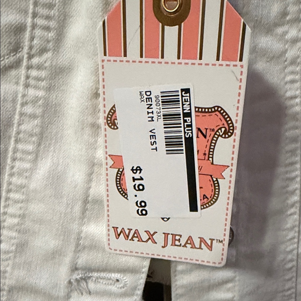 Max Jeans Ivory Denim Vest - Picture 3 of 4